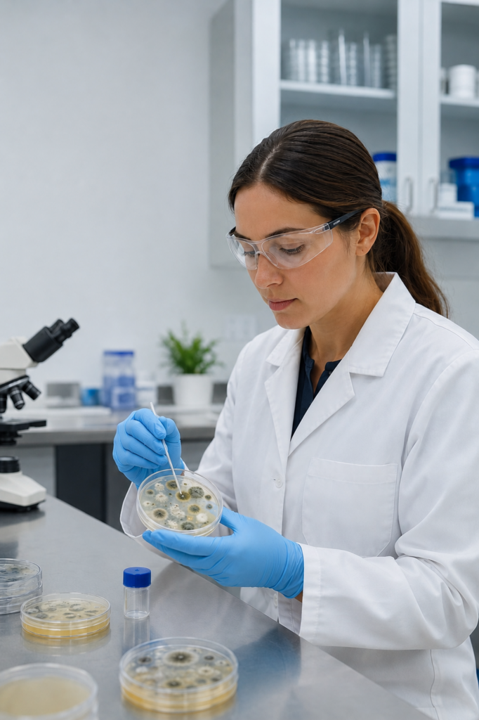 mold testing in a lab